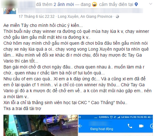 Che ban trai di Winner 150 la hai lua co gai bi leo cay trong lan dau hen ho - 2