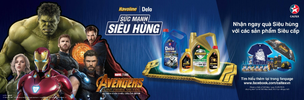 Dau nhot CALTEX bat tay cung AVENGERS Cuoc chien vo cuc