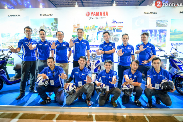 Yamaha VN to chuc hanh trinh ASEAN TOURING nham ky niem 5 nam ra mat dong co Blue Core
