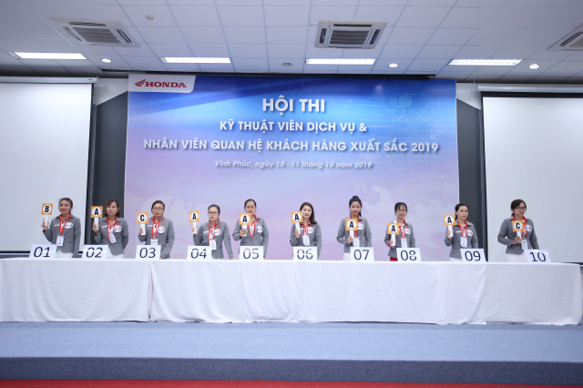 Honda VN to chuc Hoi thi Ky thuat vien dich vu Nhan vien quan he khach hang xuat sac 2019 - 7
