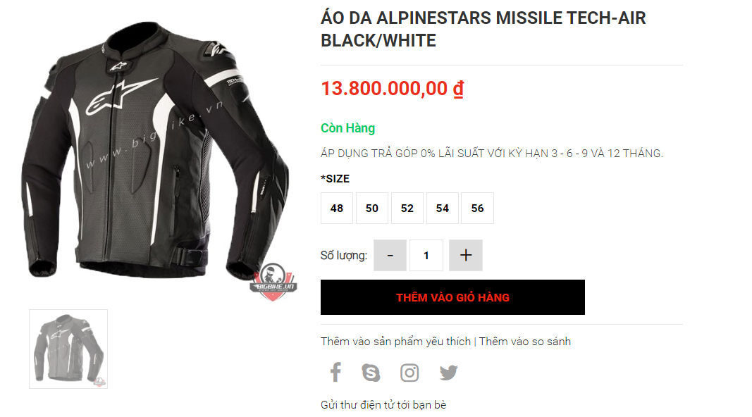 Shop bao ho mo to Bigbike diem den uy tin cua Biker tai trung tam Sai Gon - 8