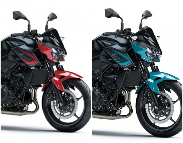 Kawasaki Z400 2021 xuat hien voi ban mau la mat