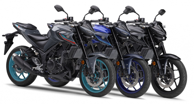 Yamaha MT03 2023 moi chinh thuc ra mat duoc tang mo men xoan kem vo dong co moi
