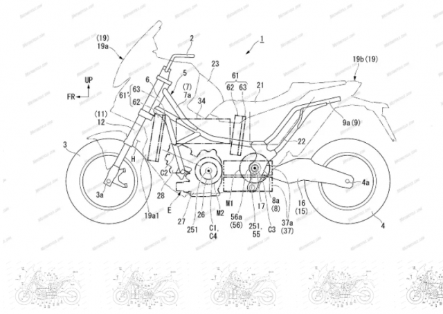 Honda dang phat trien xe may hybrid voi hai dong co dien - 6