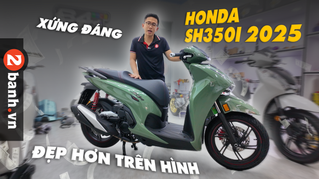 Danh gia Honda SH350i 2025 thuc te ben ngoai Dep hon trong hinh nhieu thay doi rat thu vi