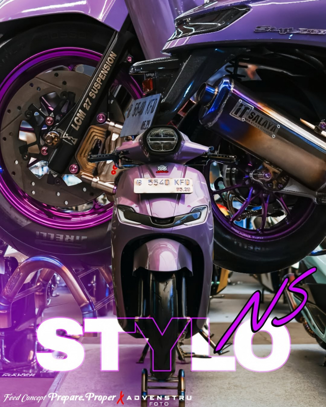 Chia se anh em chiec Honda Stylo do cuc chay voi sac tim thuy chung cung dan chan rat dep