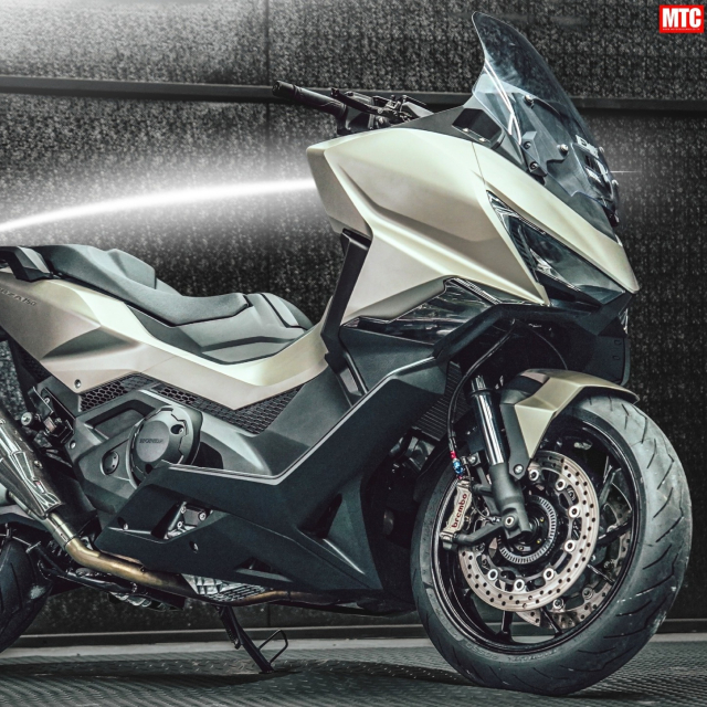 Honda Forza 750 2025 duoc nang cap het bai lam AE me Maxi Scooter dung ngoi khong yen