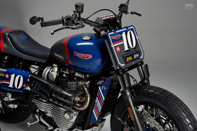 Triumph Bonneville T120 Street Tracker cua Mandrill Garage Khi ke lich lam hoa thanh quai thu