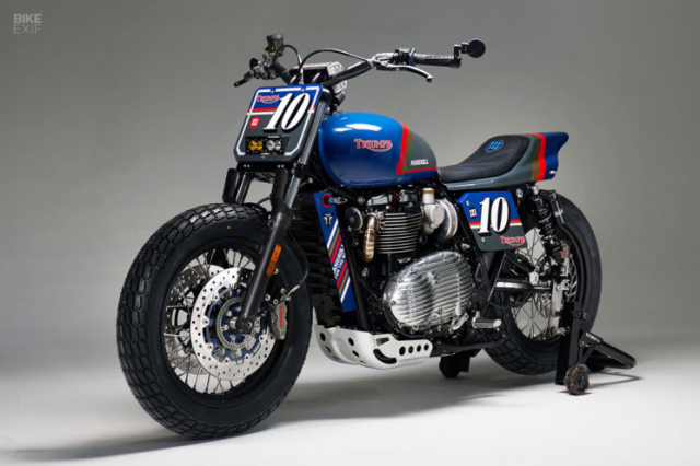 Triumph Bonneville T120 Street Tracker cua Mandrill Garage Khi ke lich lam hoa thanh quai thu - 4