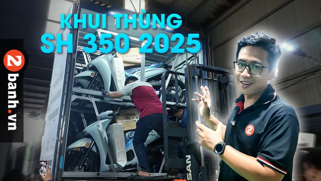 Vao tan kho dap thung cac phien ban mau cua Honda SH350i 2025 nhap Y vua cap ben Viet Nam