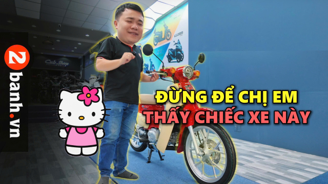 Diem danh nhung chi tiet dac biet tren phien ban Honda Super Cub Hello Kitty vua cap ben Viet Nam