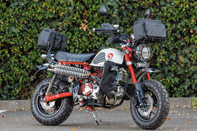 Monkey 125 do boi Takegawa Chiec minibike danh cho nhung cuoc phieu luu lon