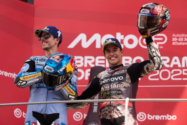 Alex Marquez va chia khoa de lat do Marc trong cuoc dua vo dich MotoGP 2025