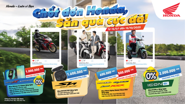 Honda Viet Nam tri an khach hang dip he voi chuong trinh khuyen mai khung