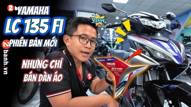 Kham pha chi tiet Phien ban duong dua Yamaha LC135 Fi Red Racer vua ve Viet Nam