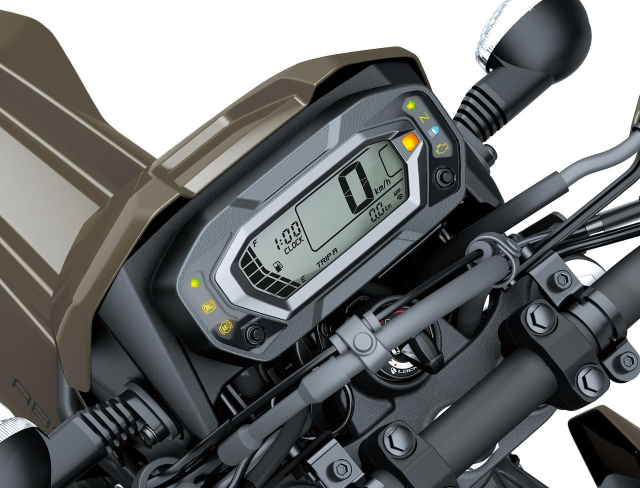 Kawasaki KLX230 DF 2026 vua ra mat tai Nhat voi giao dien moi lam AE me sinh dat say dam - 8