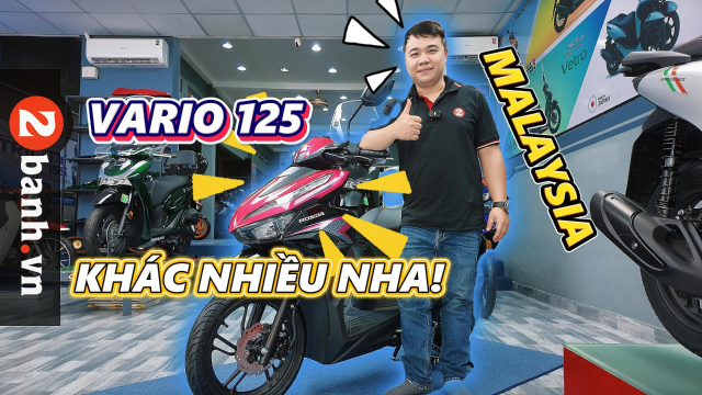 Video Sam soi chi tiet Vario 125 nhap khau Malaysia vua ve Viet Nam co gi khac biet
