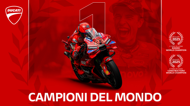 Marc Marquez va Ducati vo dich The Gioi MotoGP 2025 som hon 5 chang dua
