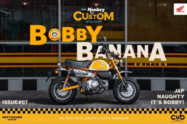 Honda Monkey Bobby Banana Edition tai xuat Mau chuoi dang xinh gia khong chuoi
