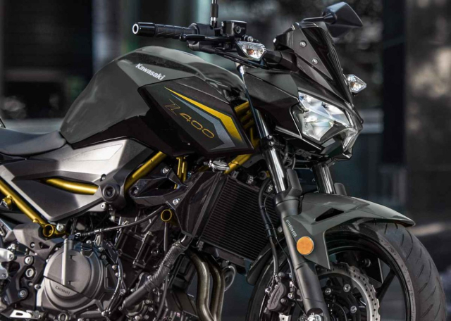 Kawasaki Z400 2026 ra mat voi giao dien moi me hon cung bo khung vang cuc chat