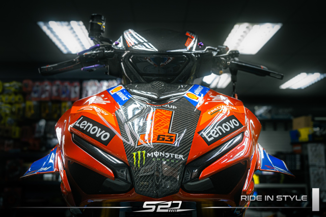 Choang ngop voi Yamaha Y16ZR do Phong cach Ducati Desmosedici Bagnaia Replica cua SPD Racing