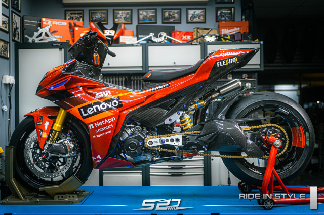 Choang ngop voi Yamaha Y16ZR do Phong cach Ducati Desmosedici Bagnaia Replica cua SPD Racing - 24