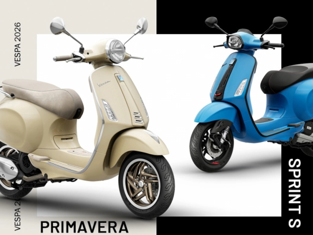 Vespa gioi thieu bo doi Primavera 2026 va Sprint S 2026 duoc thiet ke lai tai EICMA