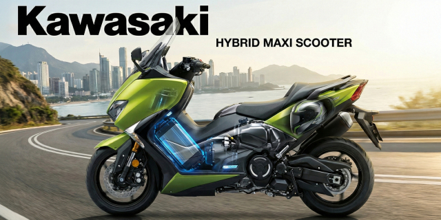 Kawasaki hé lộ việc lột xác ninja 7 hybrid thành maxi-scooter - 1